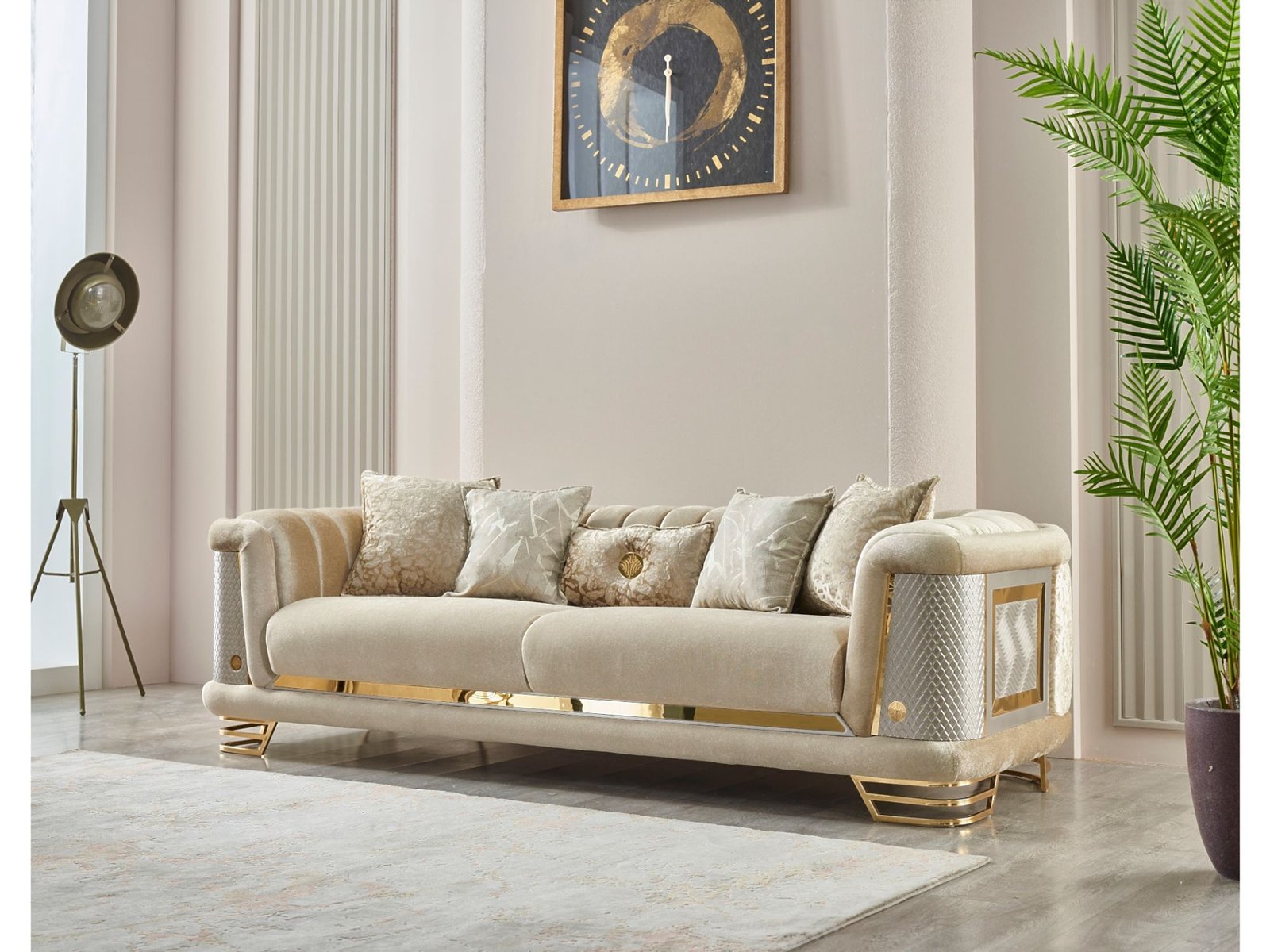 Second image of Romans Stationary Sofa Beige