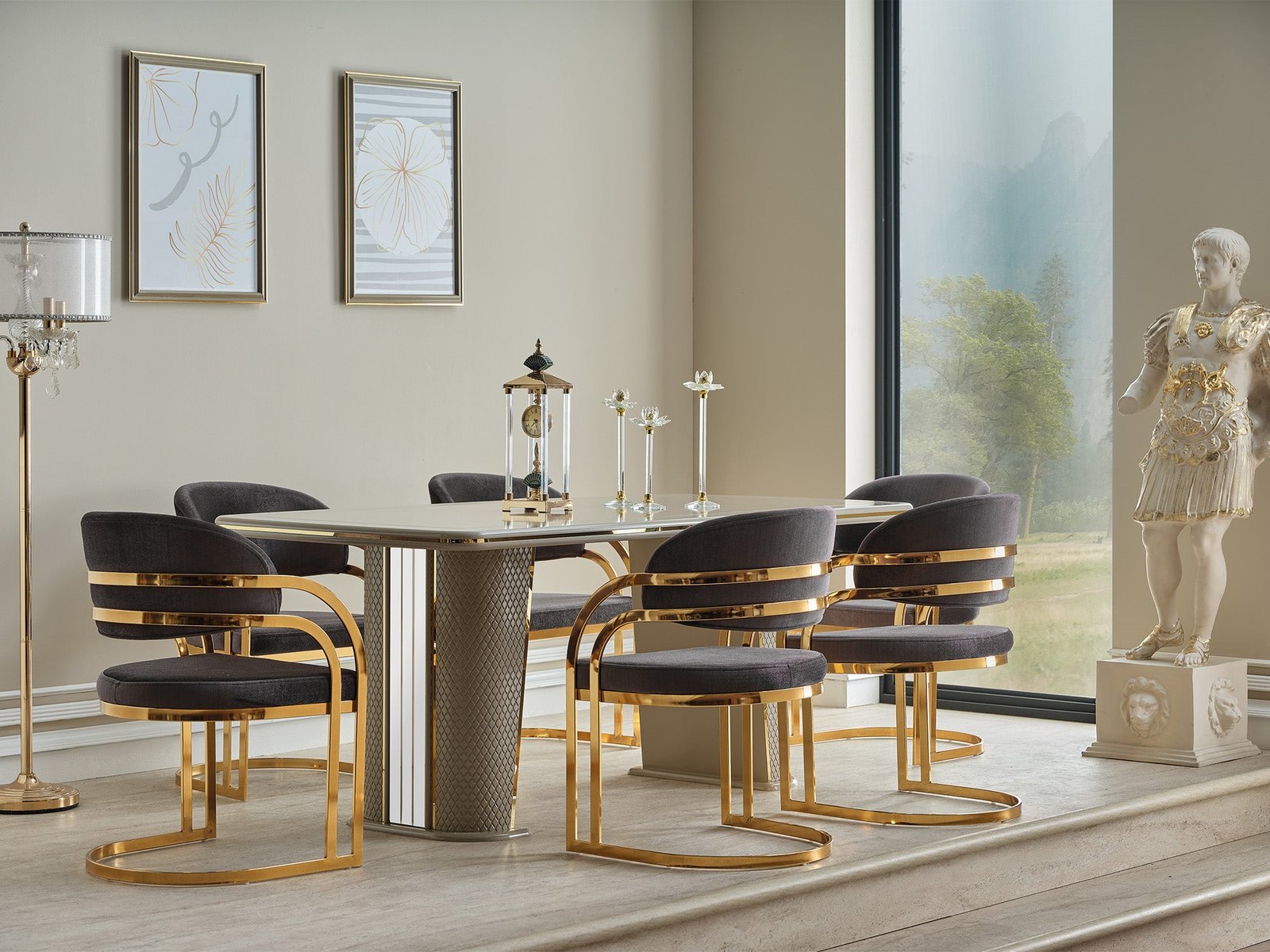 Second image of Romans Dining Chair Grey