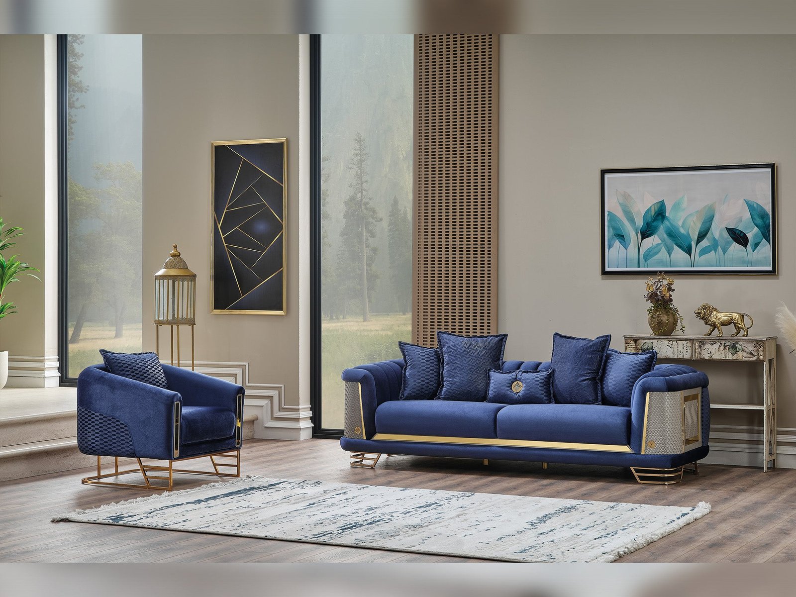 Second image of Romans Chair Navy Blue