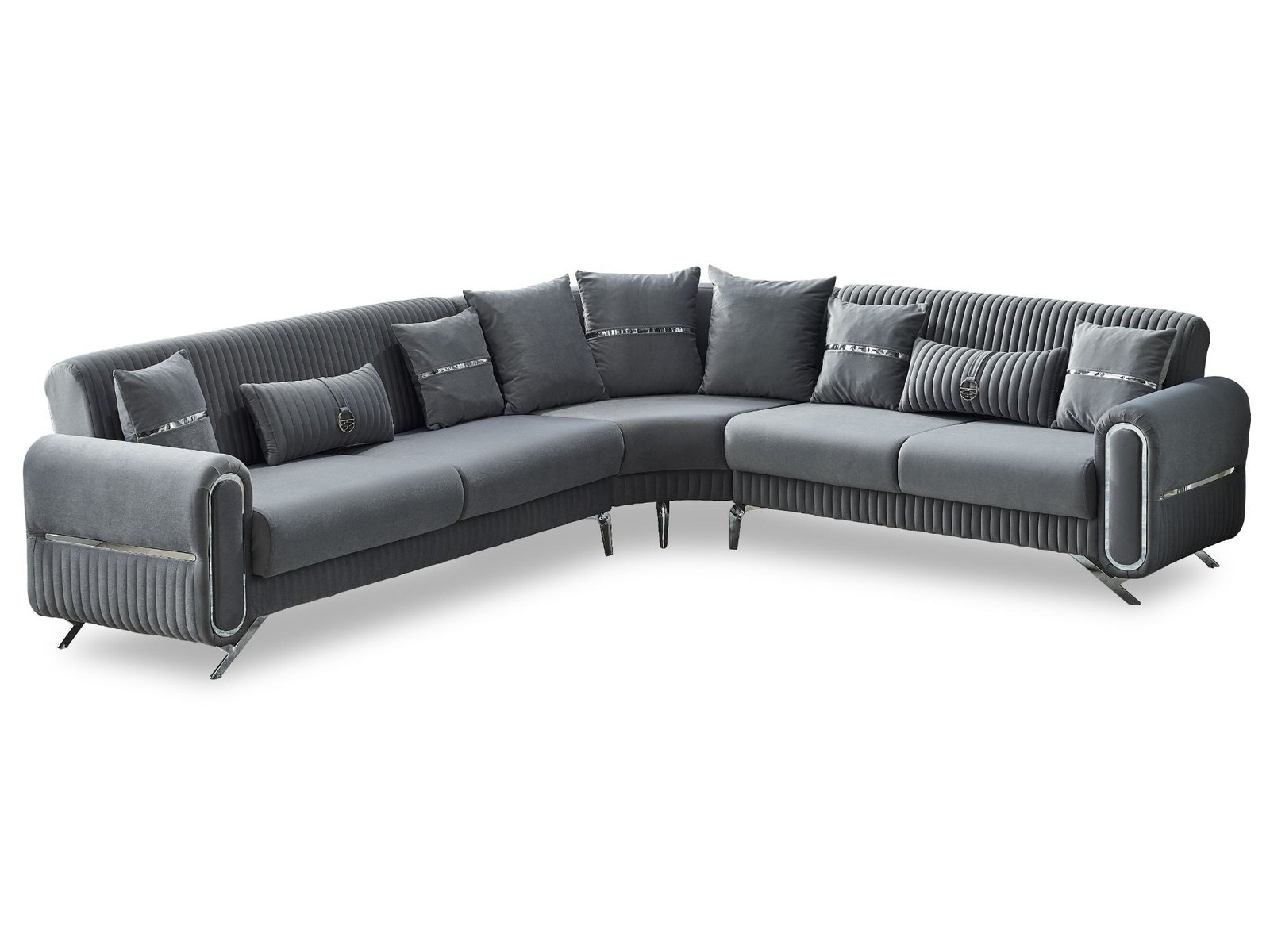 Royal Convertible Sectional Sofa Grey