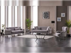 Royal 3-pieces (Sofa & Loveseat & Chair) Livingroom Set Light Grey