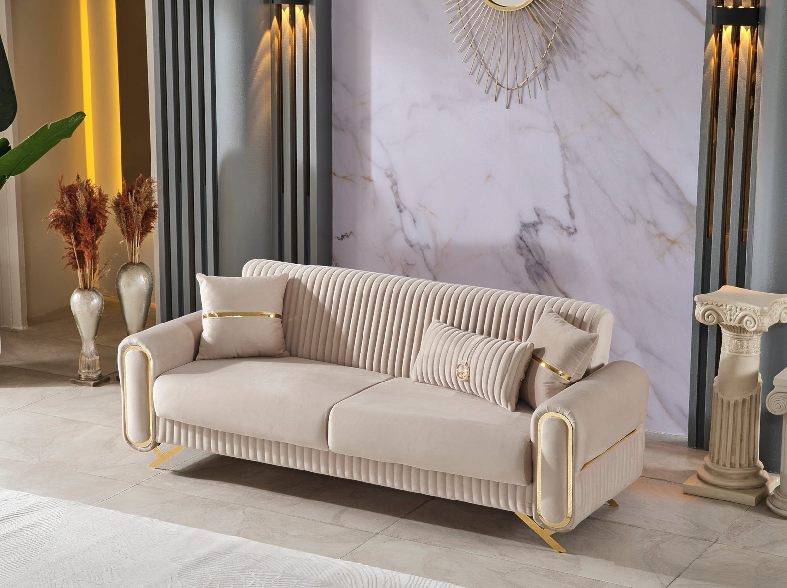 Second image of Royal Convertible Sofa Beige