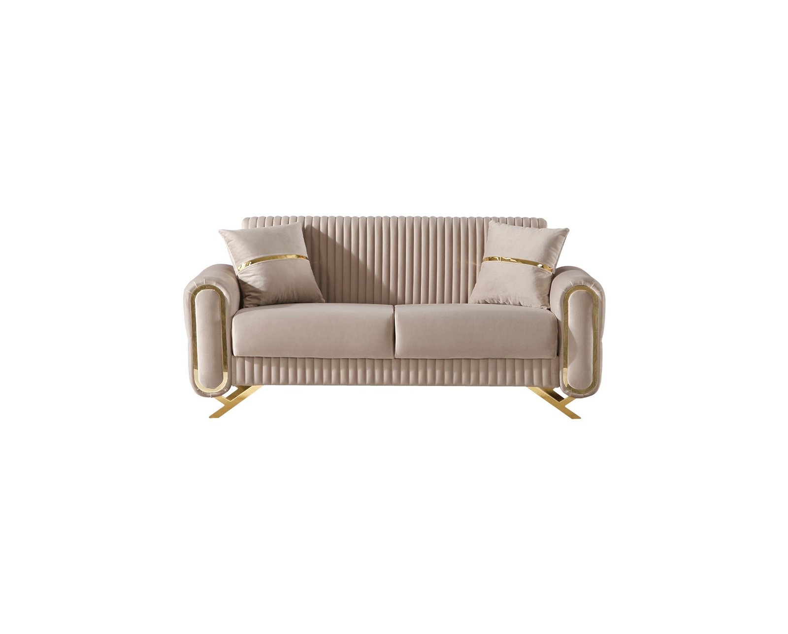 Royal Convertible Loveseat Beige