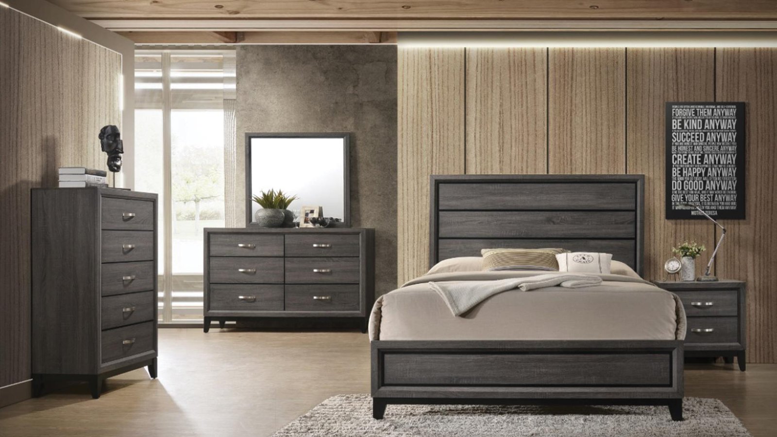 Second image of SIERRA FULL 4 PC BEDROOM SET IN FOIL GRAY