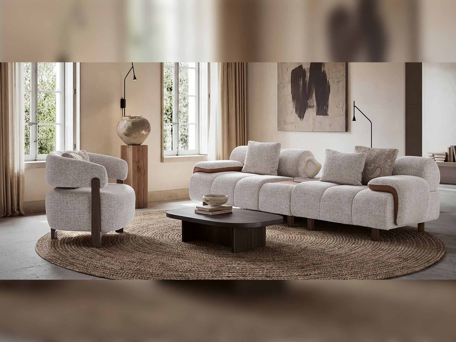 Savy 4-pieces (Sofa & Module Sofa & 2 Chair) Livingroom