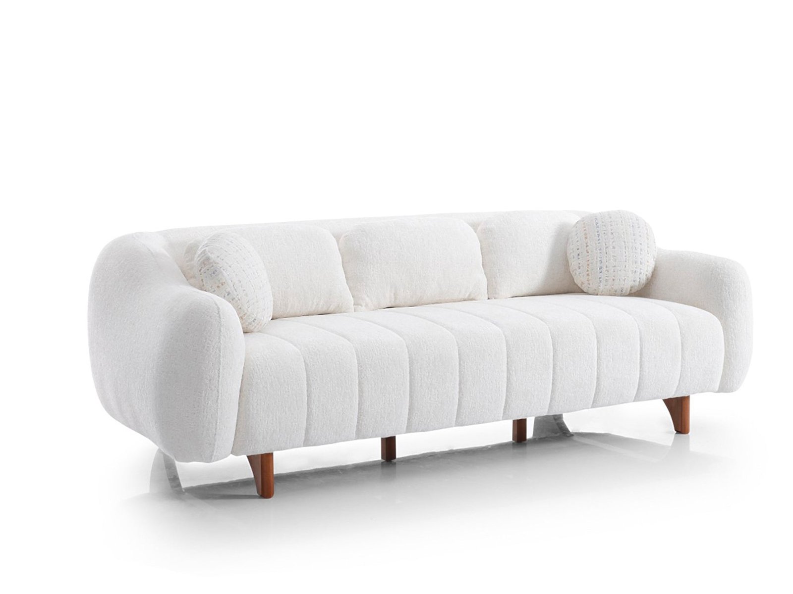 Snowy Stationary Sofa Cream