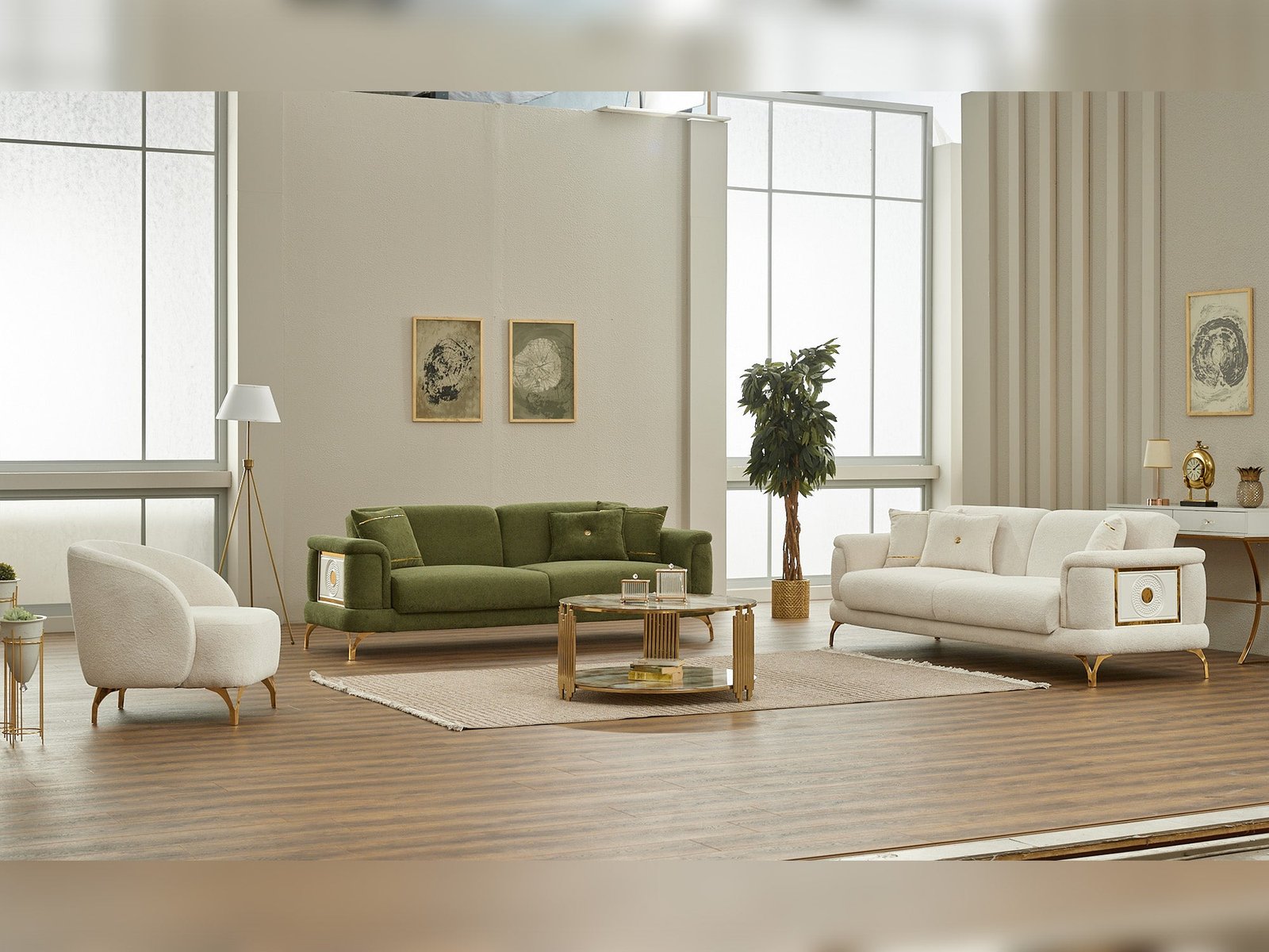 Sofy  3-pieces (Sofa & Loveseat & Chair) Livingroom