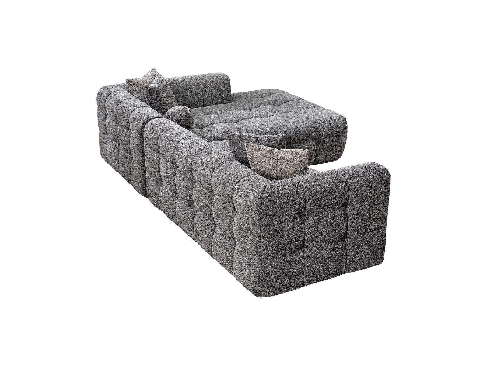 Second image of Teddy Sectional Sofa Grey