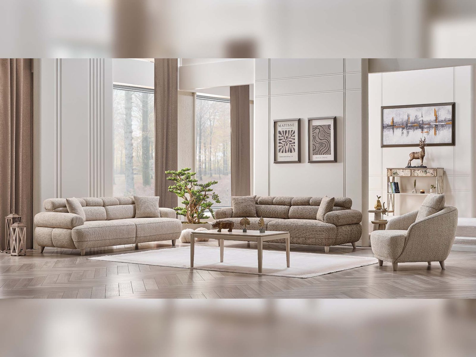 Tetra San 4-pieces (2 Sofa & 2 Chair) Livingroom