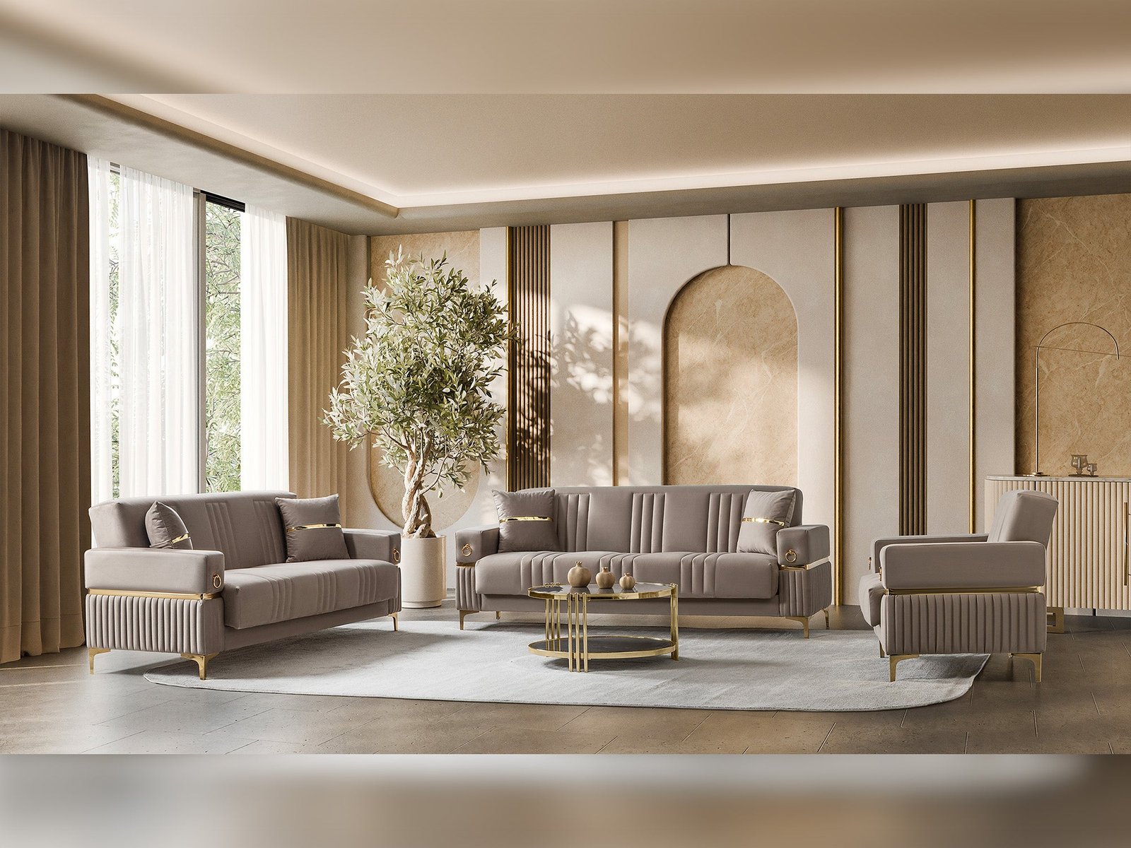 Tilda 3-pieces (Sofa & Loveseat & Chair) Livingroom Set