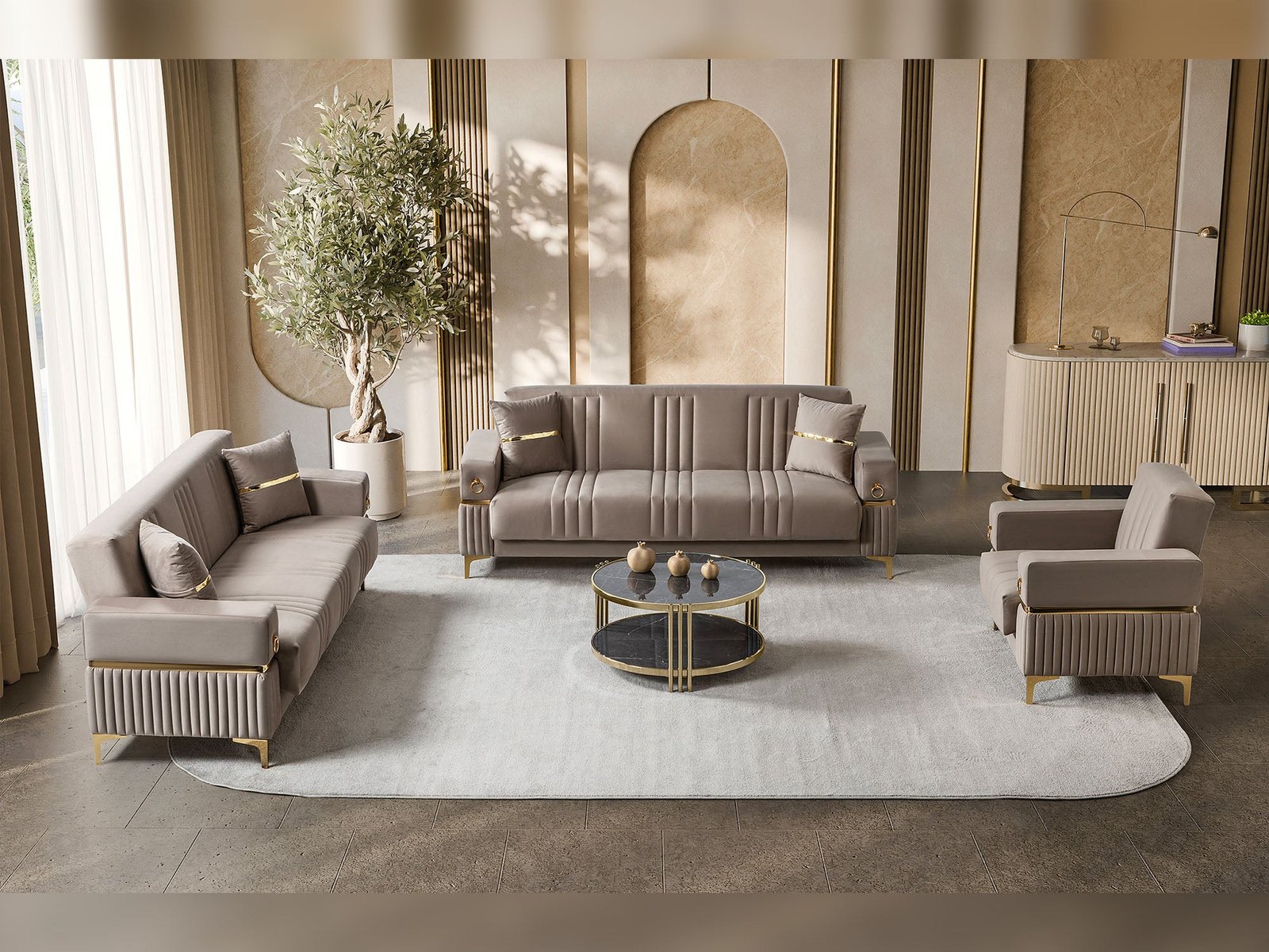 Second image of Tilda 3-pieces (Sofa & Loveseat & Chair) Livingroom Set