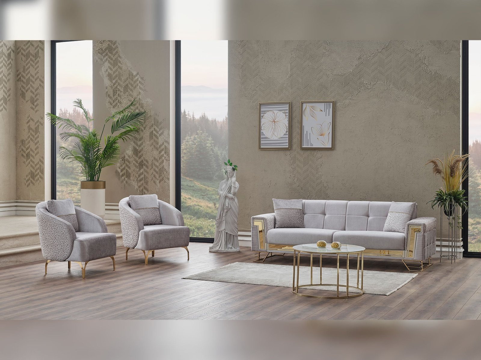 Titan 3-pieces (Sofa & Loveseat & Chair) Livingroom