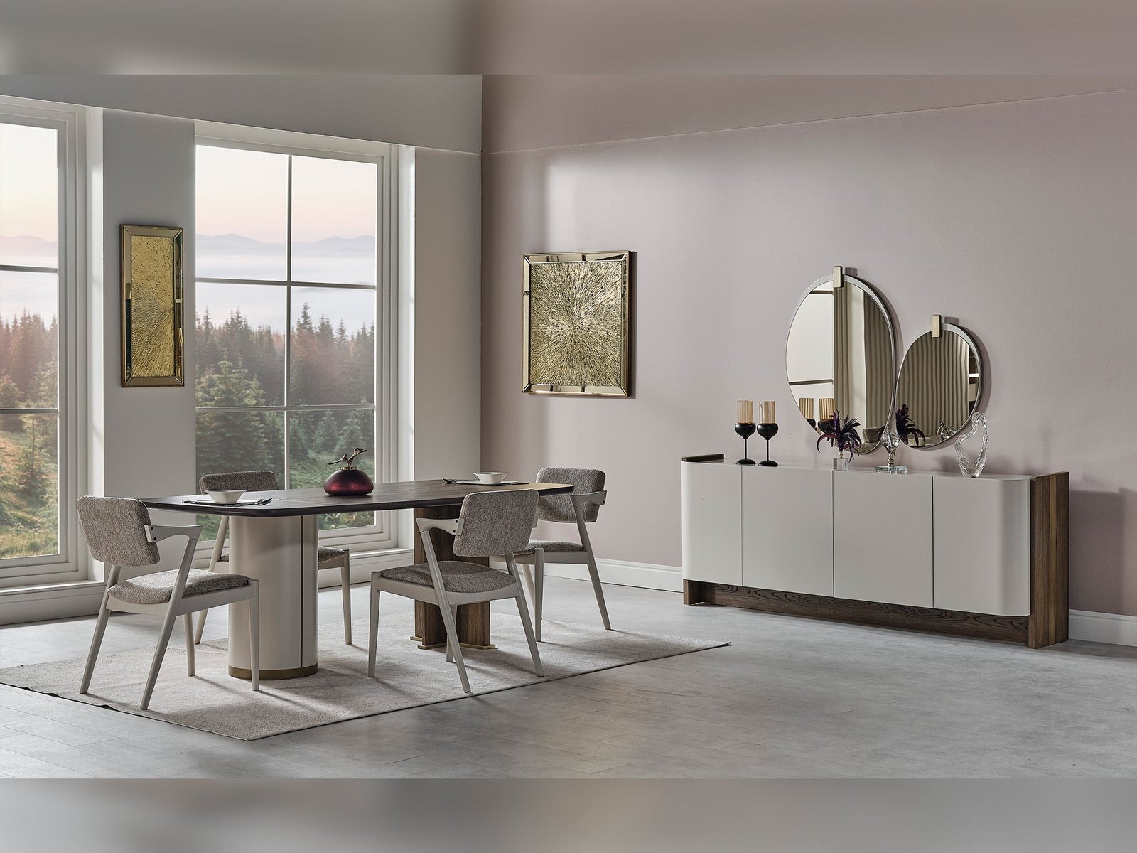 Urgup Diningroom (Consol With Mirror & Dining Table & 6 Dining Chair)