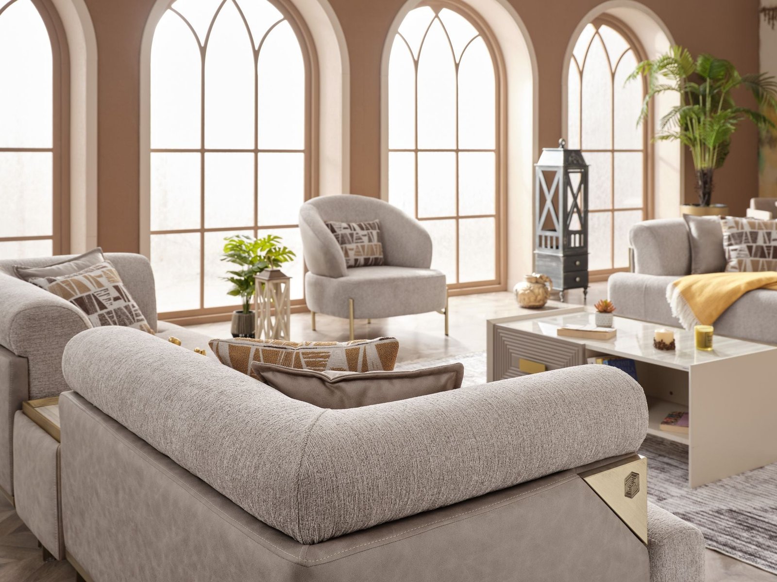 Second image of Urla Stationary Module Sofa Cream