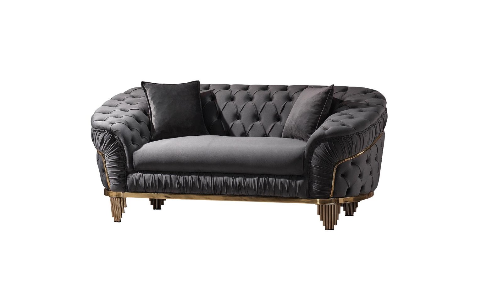 Second image of VANESSA 2 PC Living Room Sets IN GRAY - C