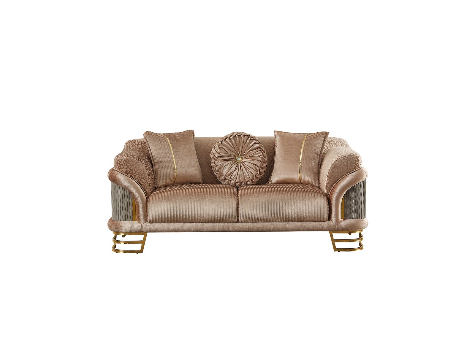 Second image of Versace Stationary Loveseat Beige