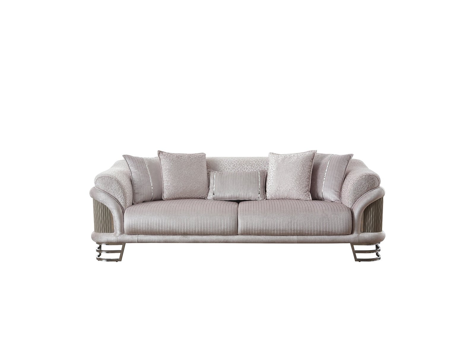 Second image of Versace Stationary Sofa Light Grey