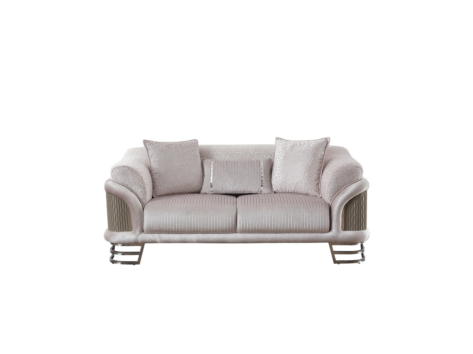 Second image of Versace Stationary Loveseat Light Grey