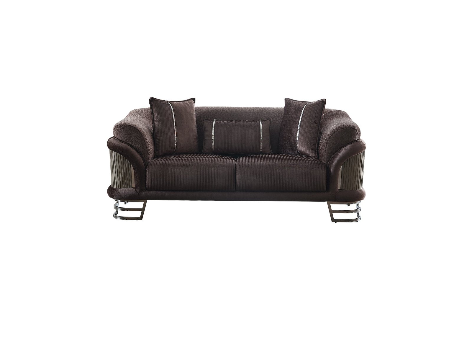 Second image of Versace Stationary Loveseat Dark Grey
