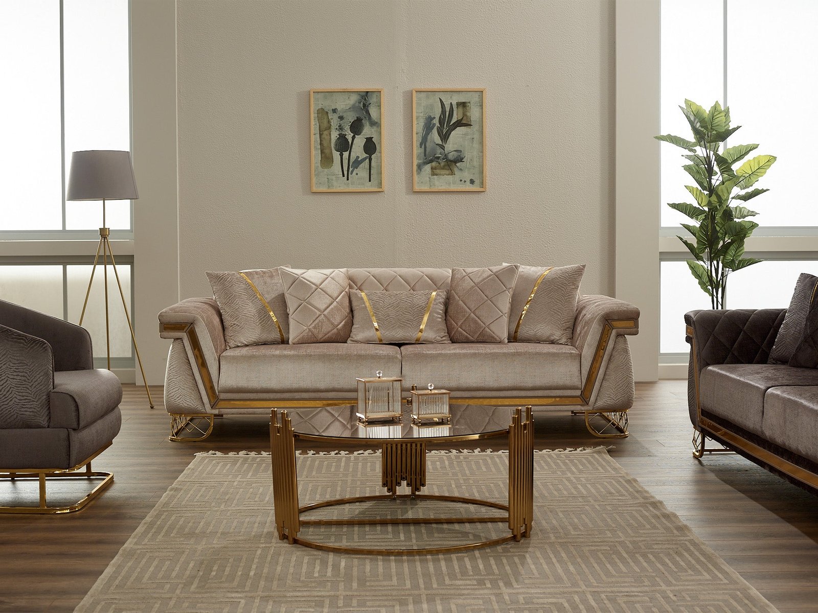 Second image of Veyron 3-pieces (Sofa & Loveseat & Chair) Livingroom Set