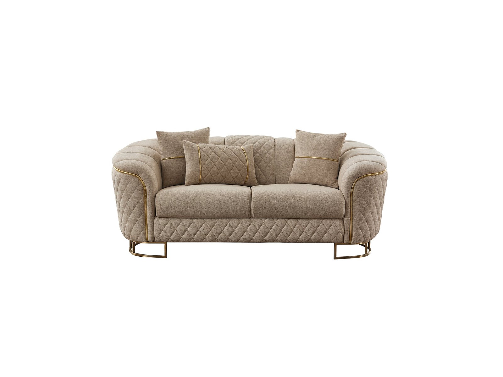 Second image of Victoria Stationary Loveseat Cream