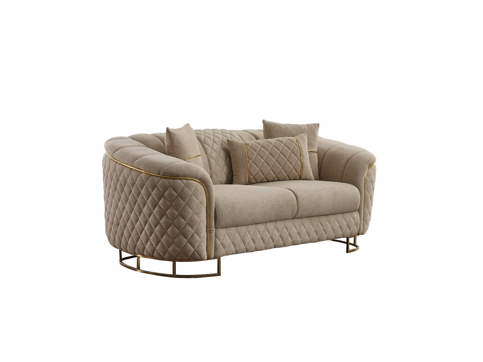 Victoria Stationary Loveseat Cream