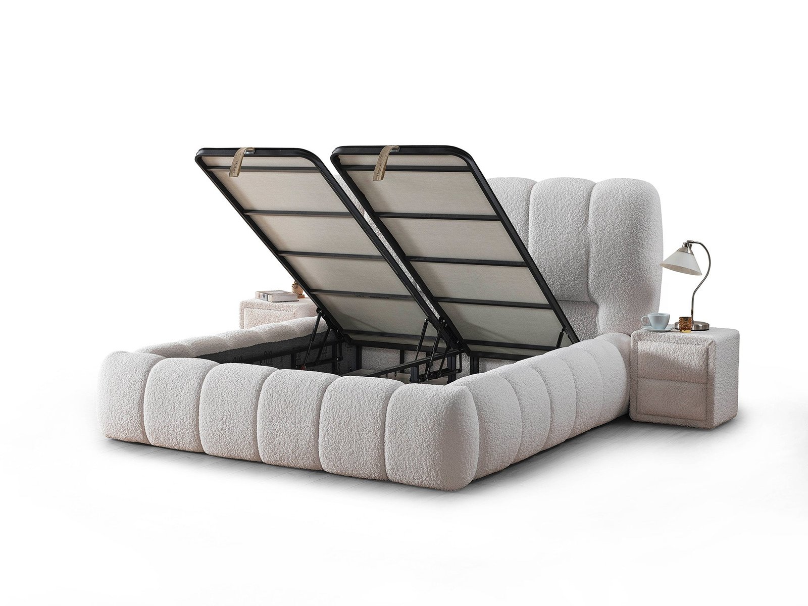Second image of Vogue Storage Bed With Headboard & 2 Nightstand