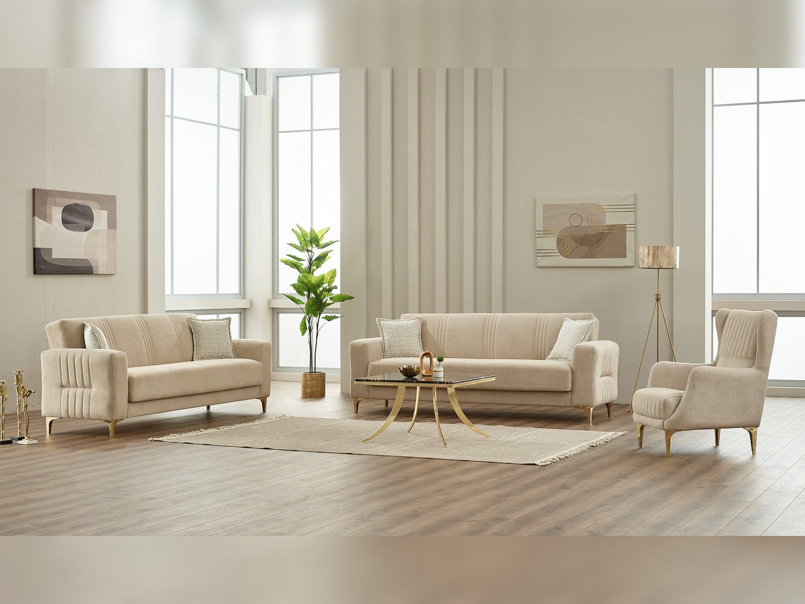 Wedy 3-pieces (Sofa & Loveseat & Chair) Livingroom
