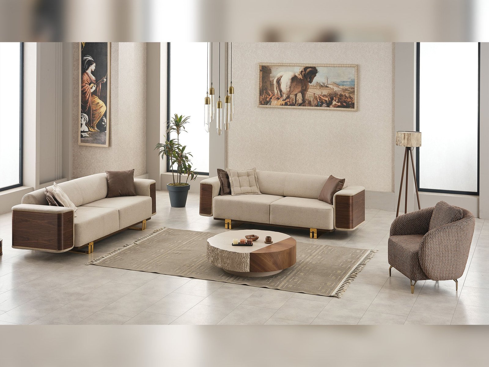 Second image of Wolker 3-pieces (Sofa & Loveseat & Chair) Livingroom