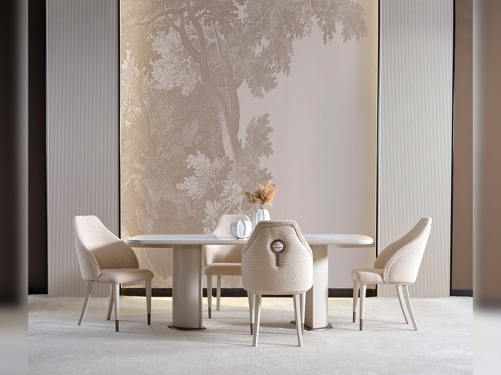 Zelve Diningroom (Consol With Mirror & Dining Table & 6 Dining Chair)