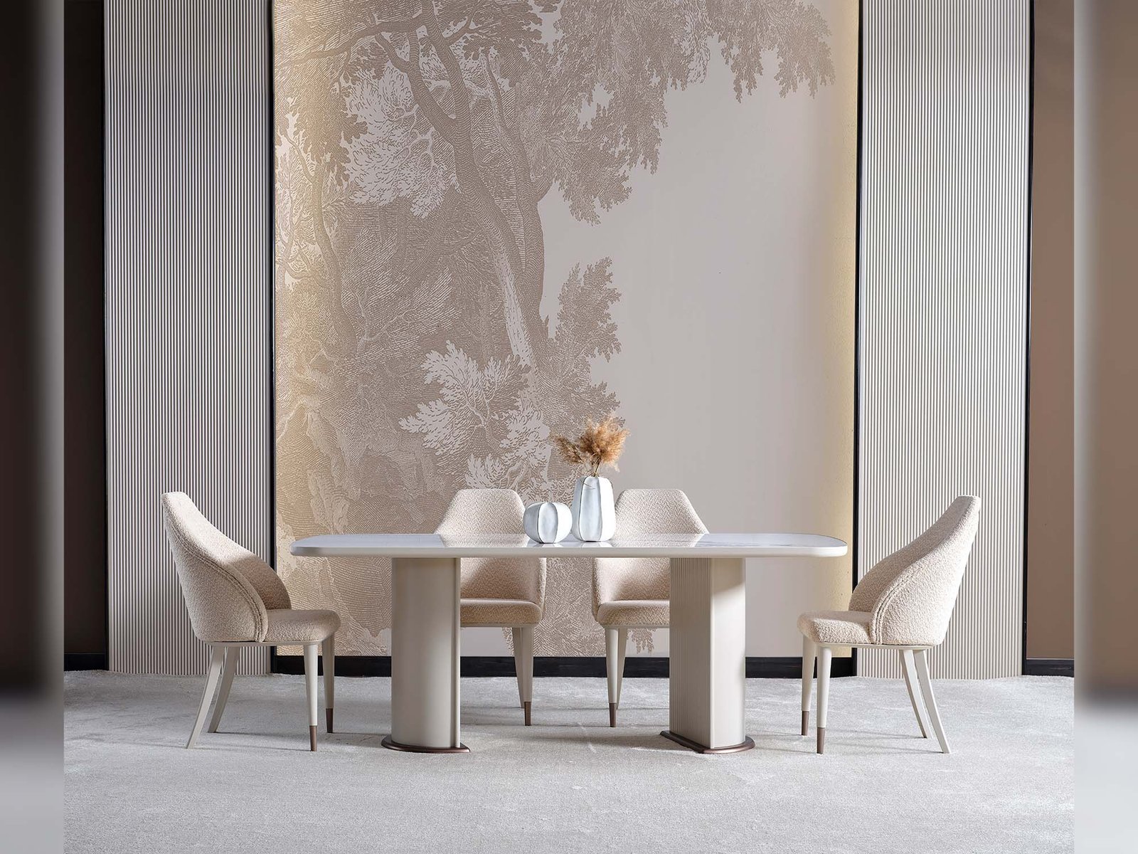 Second image of Zelve Diningroom (Consol With Mirror & Dining Table & 6 Dining Chair)