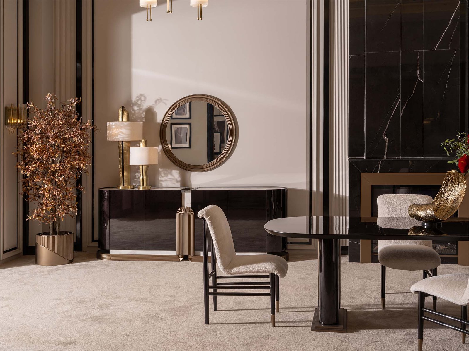 Second image of Zenith Diningroom (Consol With Mirror & Dining Table & 6 Dining Chair)