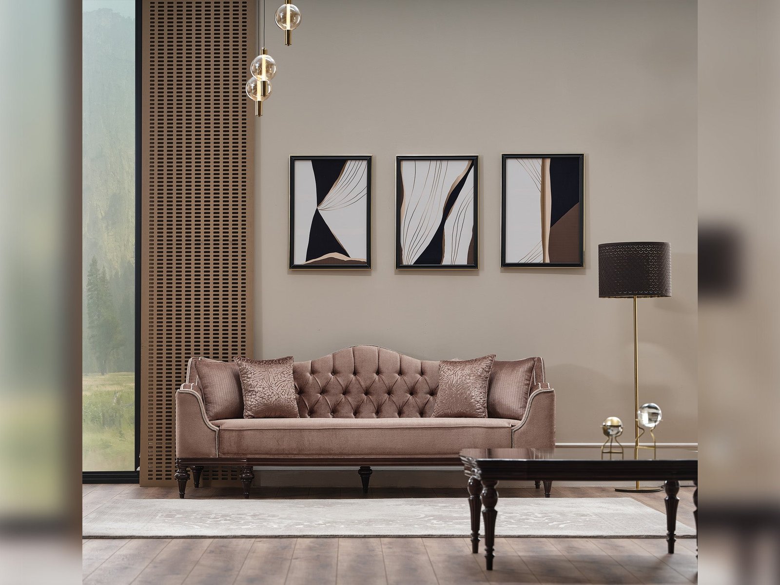 Second image of Zumrut Stationary Sofa Light Brown