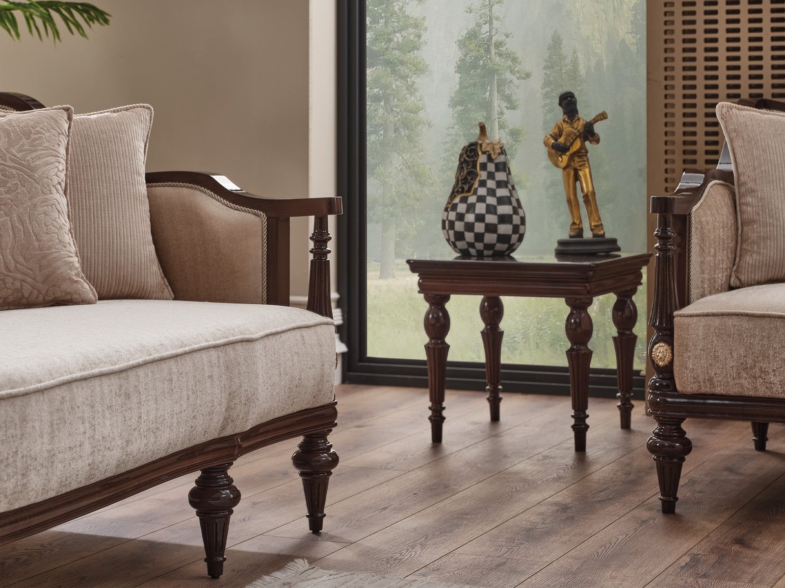 Second image of Zumrut Lux Stationary Loveseat Beige