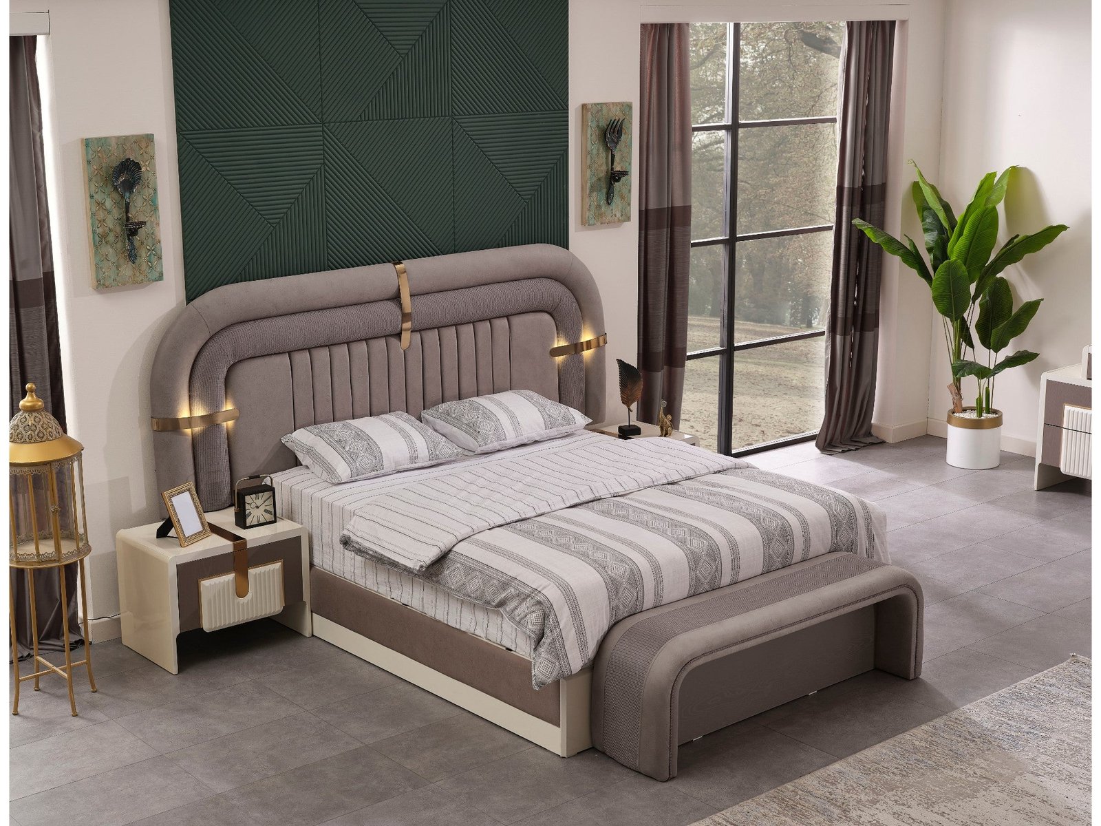 Second image of Zurich Bedroom (Queen Frame With Headboard & Dresser With Mirror & 2 Nightstand)