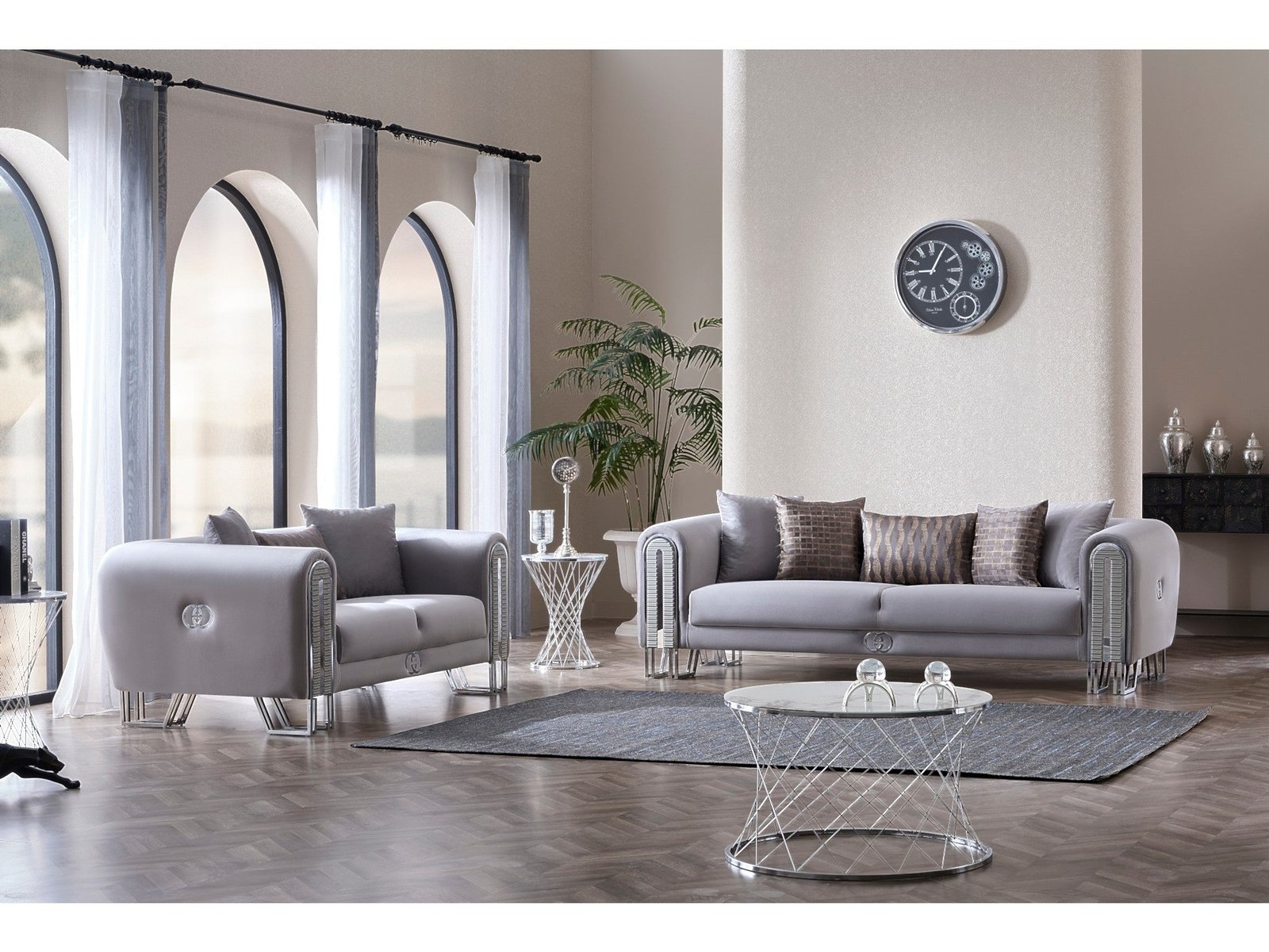 Second image of Kapadokya Stationary Loveseat Grey